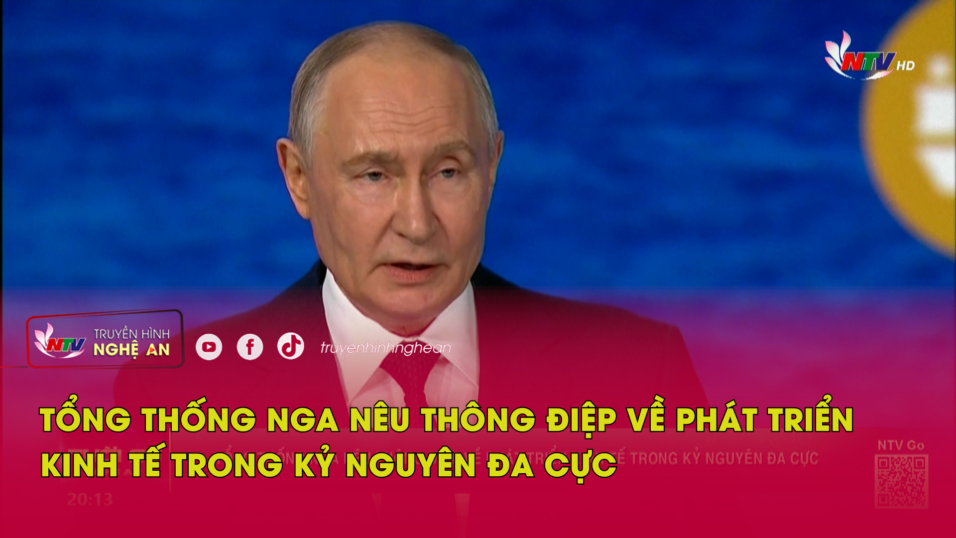 Tổng thống Nga nêu thông điệp về phát triển kinh tế trong kỷ nguyên đa cực