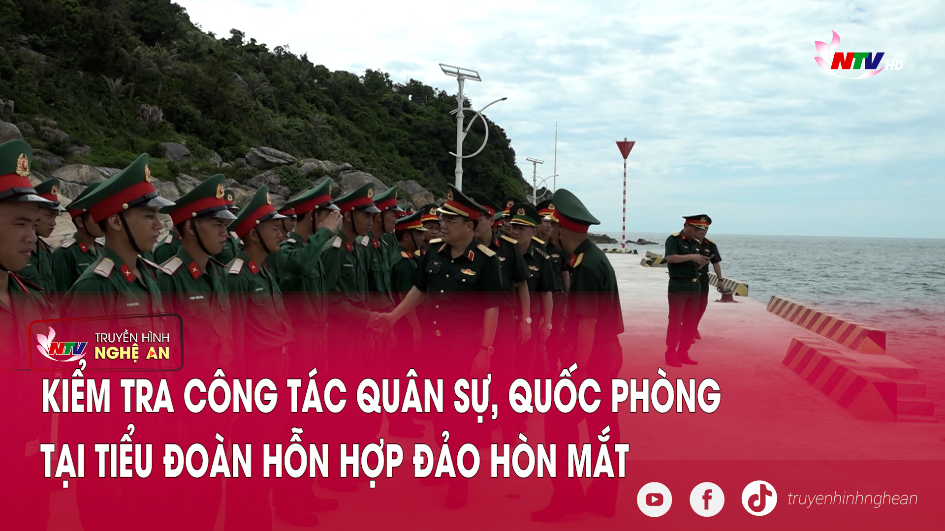 Kiểm tra công tác quân sự, quốc phòng tại Tiểu đoàn Hỗn hợp Đảo Hòn Mắt