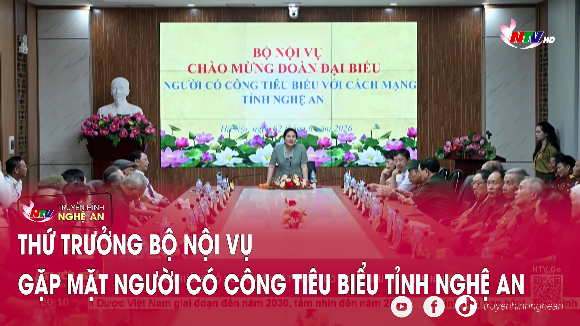 Thứ trưởng Bộ Nội vụ gặp mặt Người có công tiêu biểu tỉnh Nghệ An
