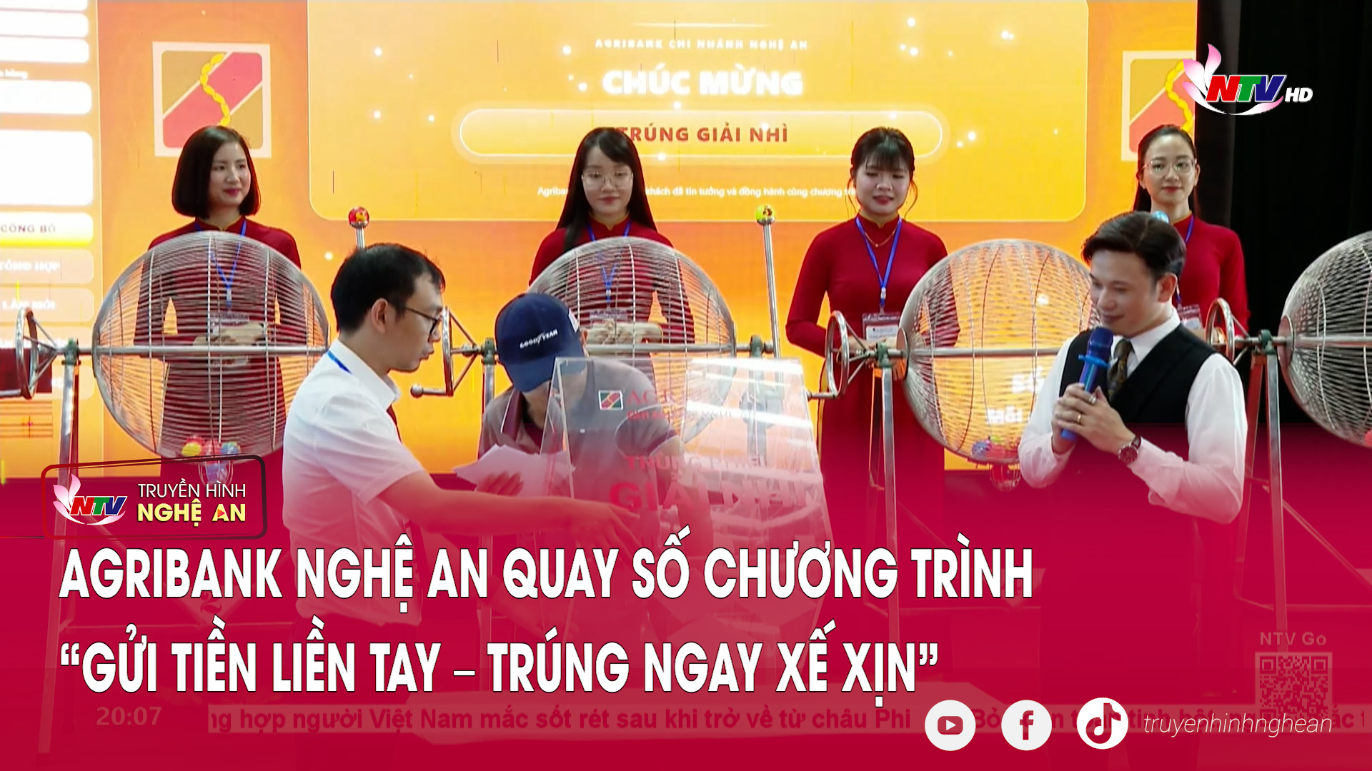 Agribank Nghệ An quay số chương trình “Gửi tiền liền tay – Trúng ngay xế xịn”