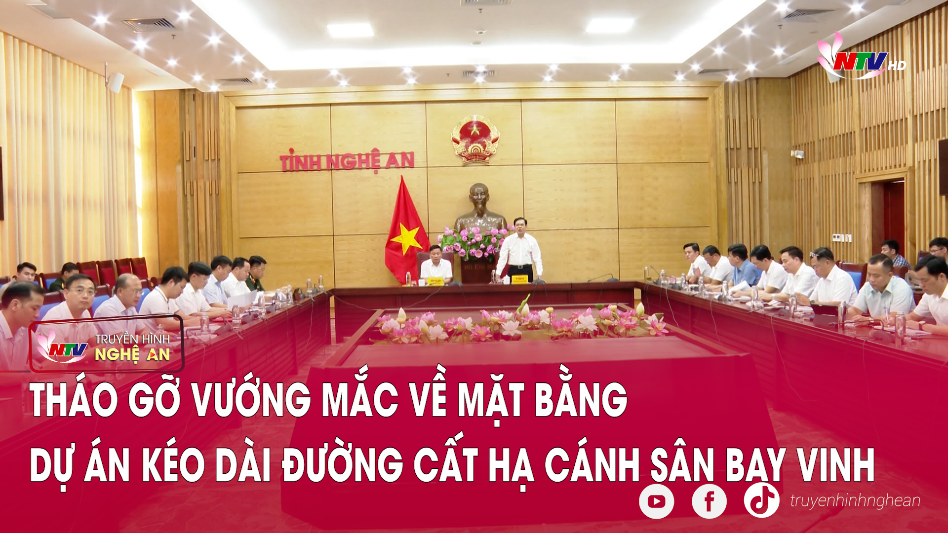 Tháo gỡ vướng mắc về mặt bằng Dự án kéo dài đường cất hạ cánh sân bay Vinh