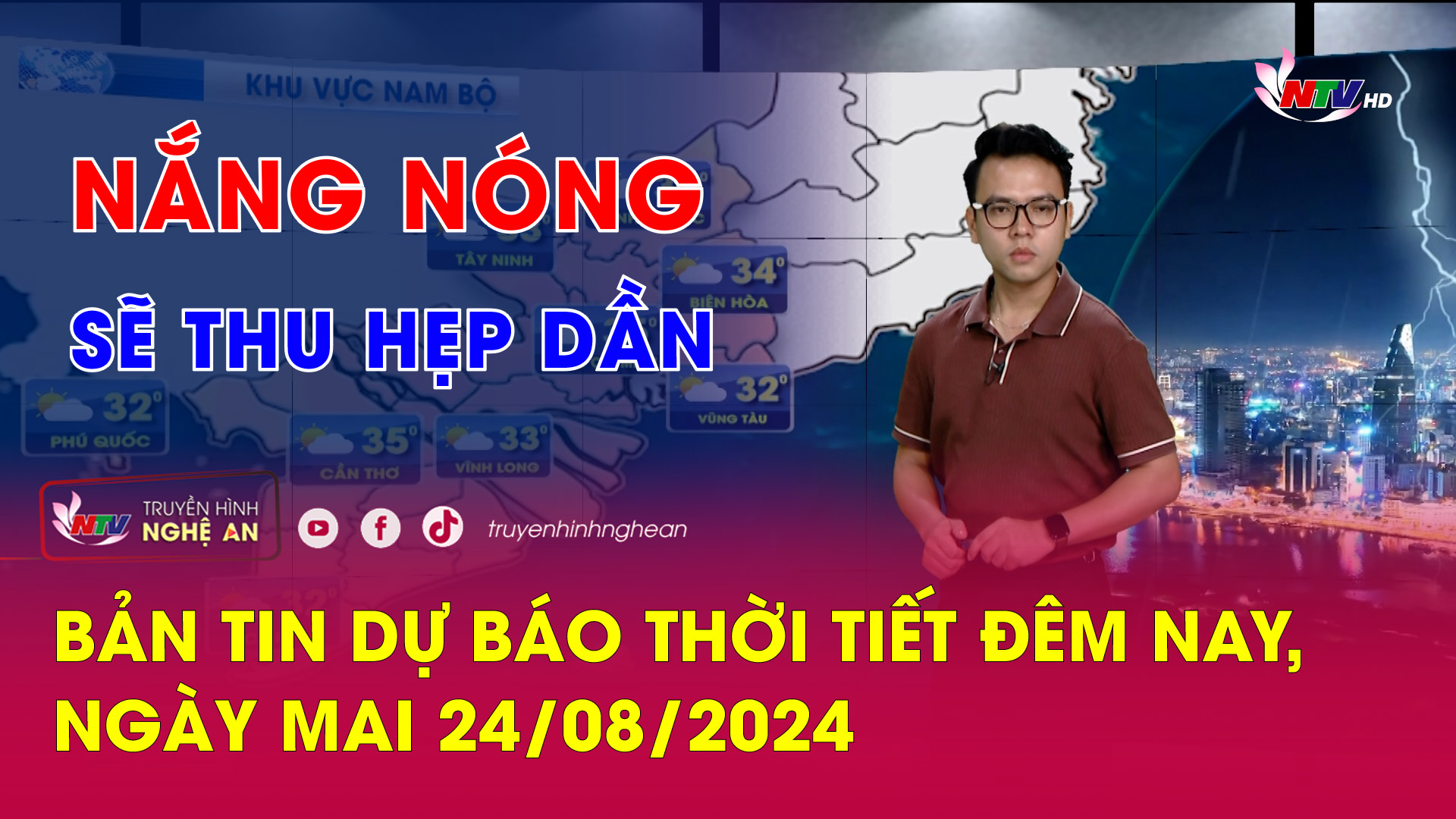 Bản tin Dự báo thời tiết đêm nay, ngày mai 24/08/2024