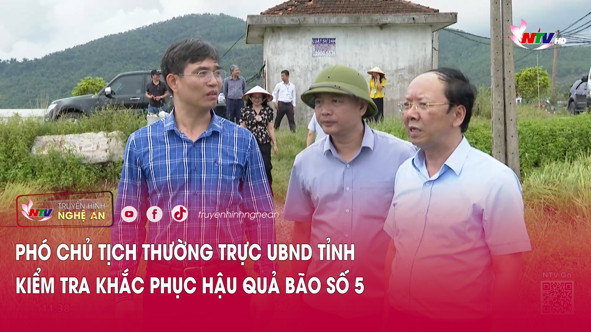 Phó Chủ tịch Thường trực UBND tỉnh kiểm tra khắc phục hậu quả bão số 5