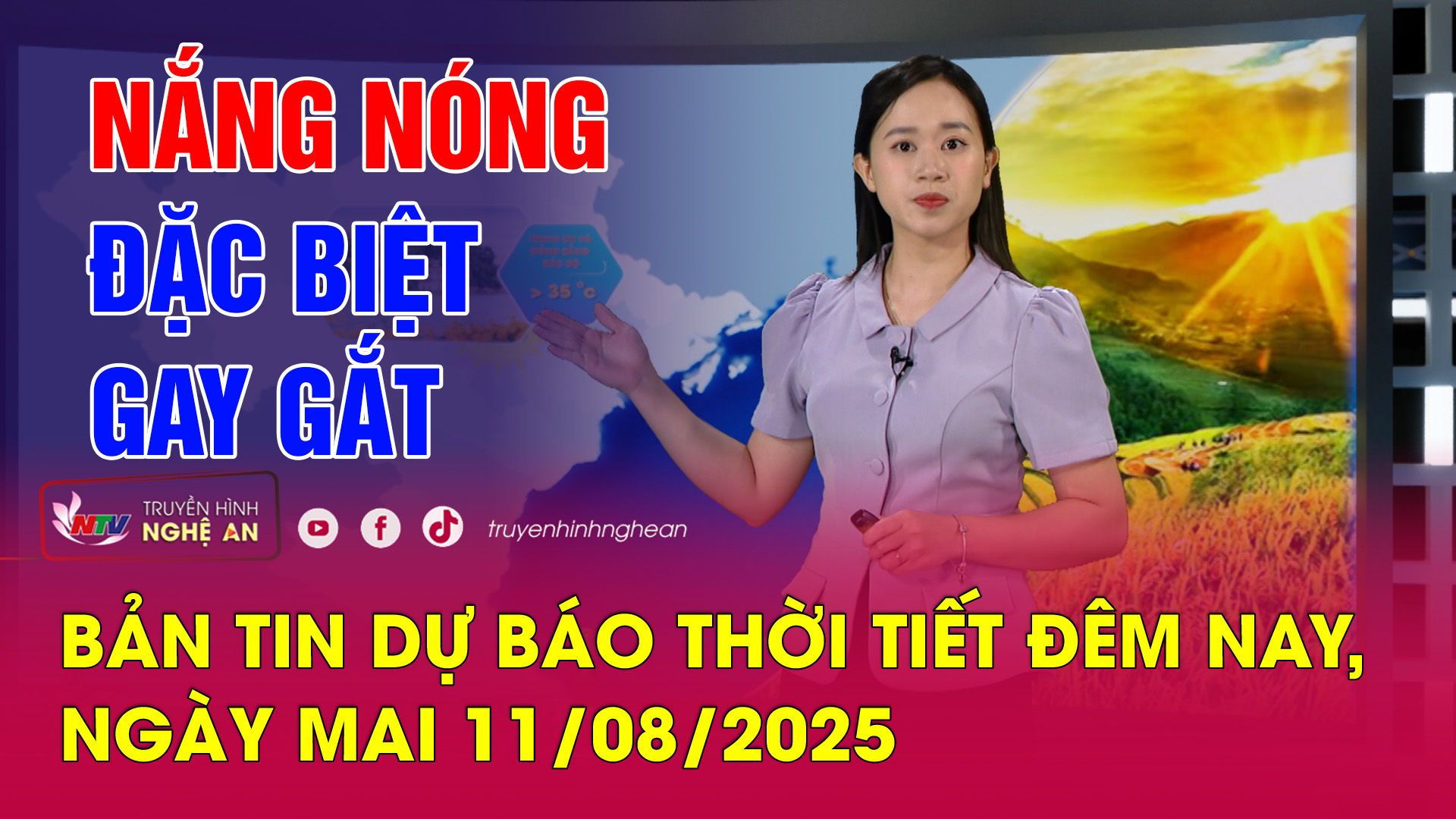 Bản tin Dự báo thời tiết đêm nay, ngày mai 11/08/2025