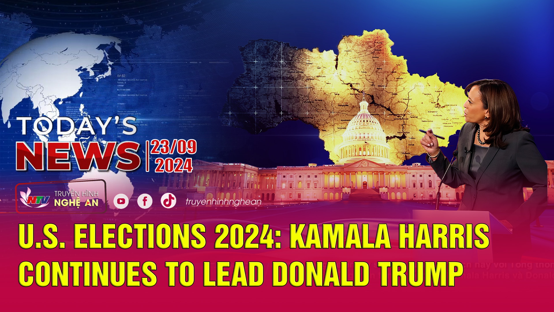 Today's News 23/09/2024: U.S. Elections 2024: Kamala Harris Continues to Lead Donald Trump