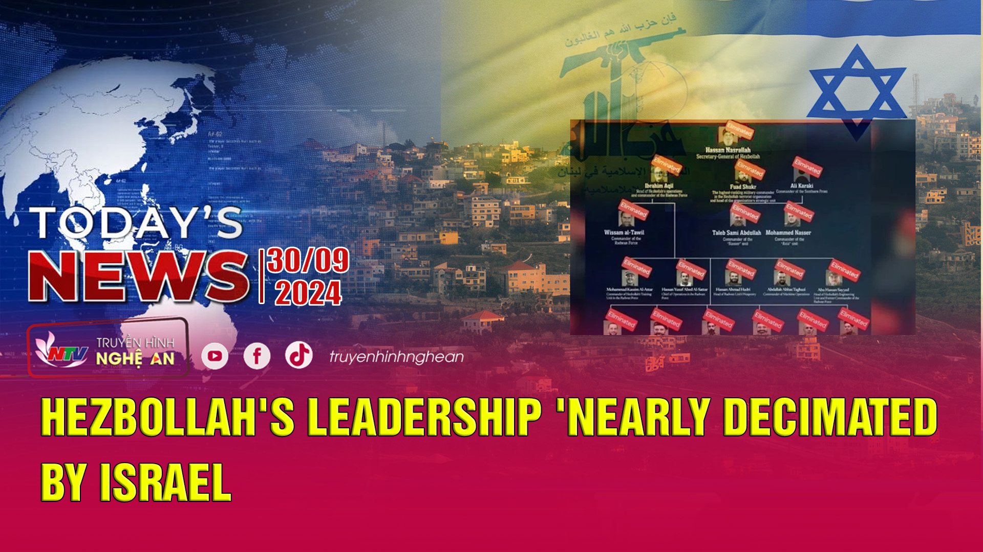 Today's News 30/09/2024: Hezbollah's leadership 'nearly decimated by Israel