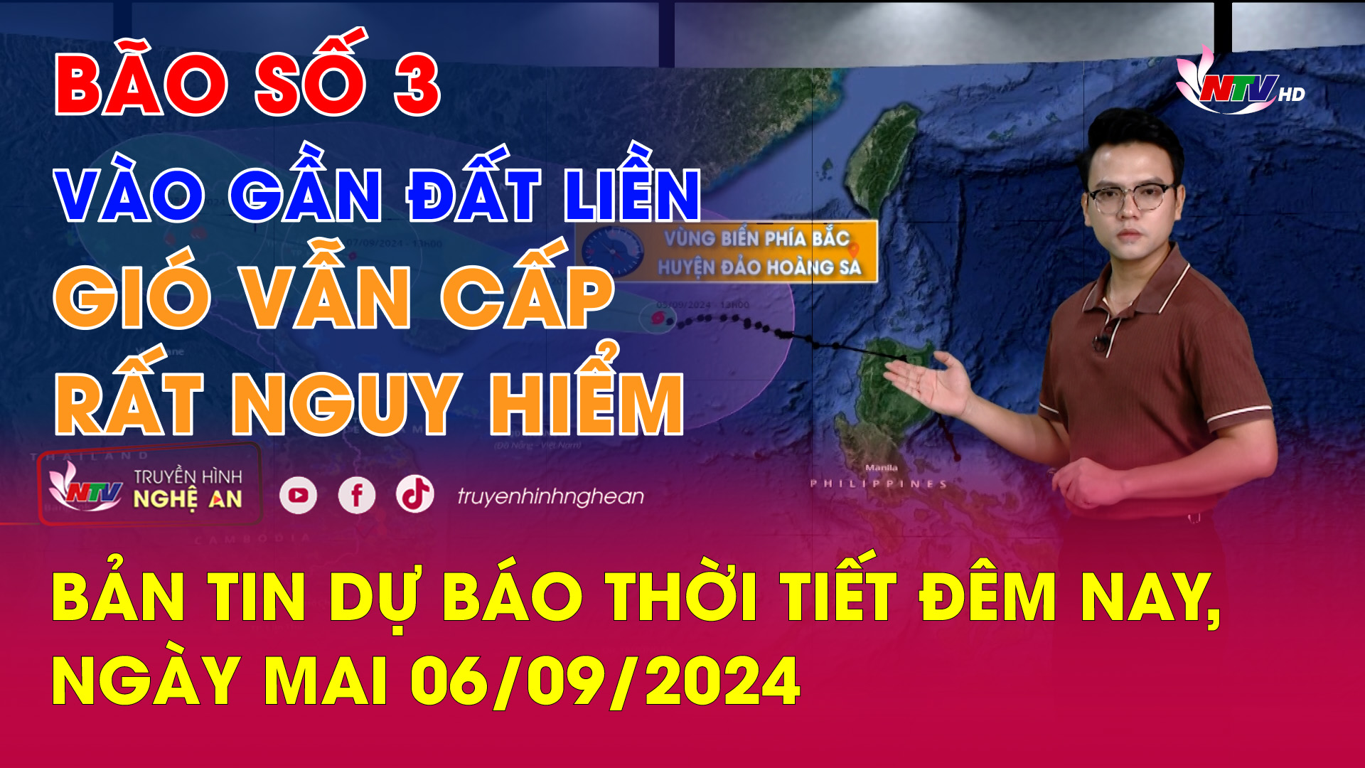 Bản tin Dự báo thời tiết đêm nay, ngày mai 06/09/2024