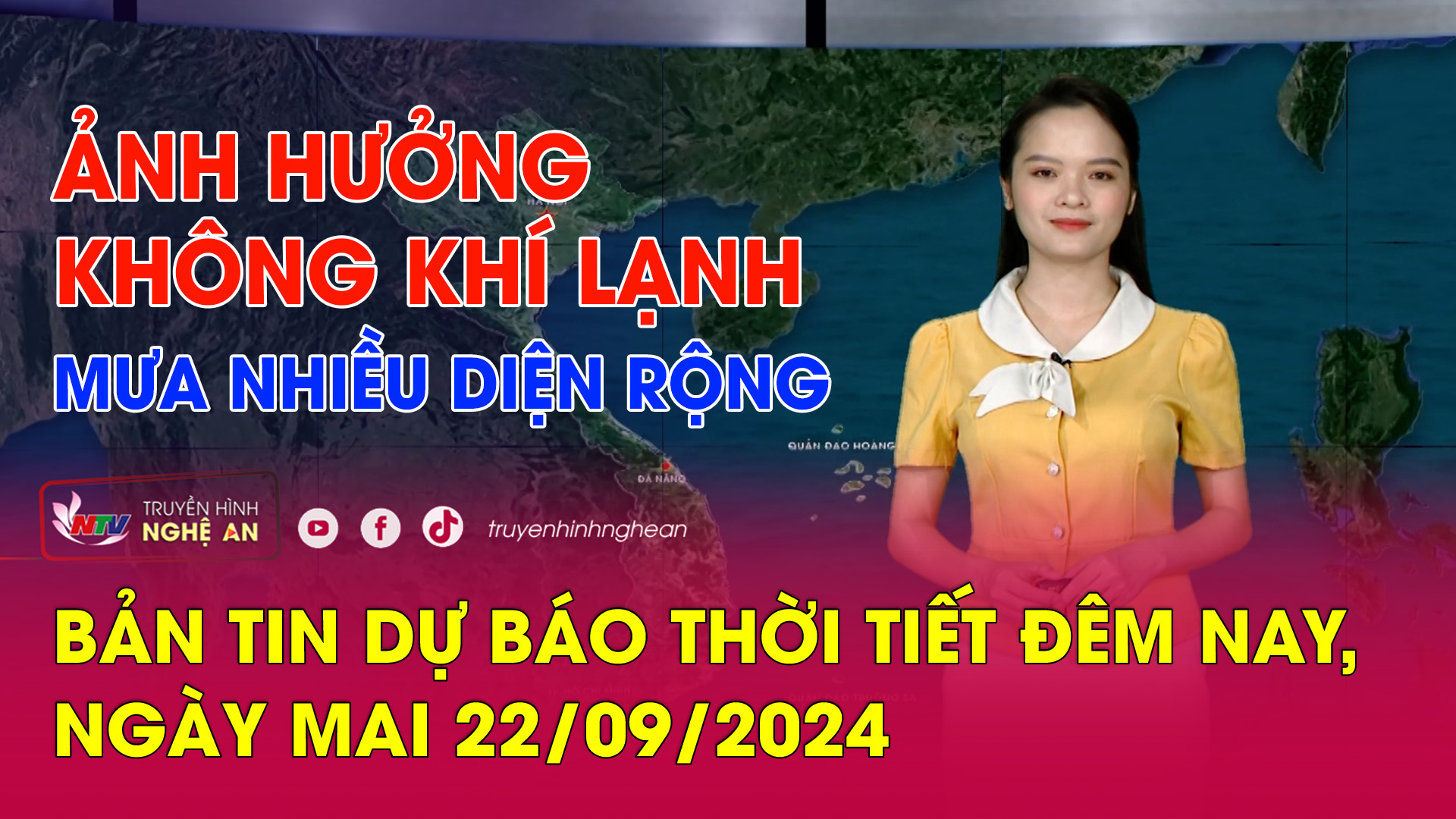 Bản tin Dự báo thời tiết đêm nay, ngày mai 22/09/2024