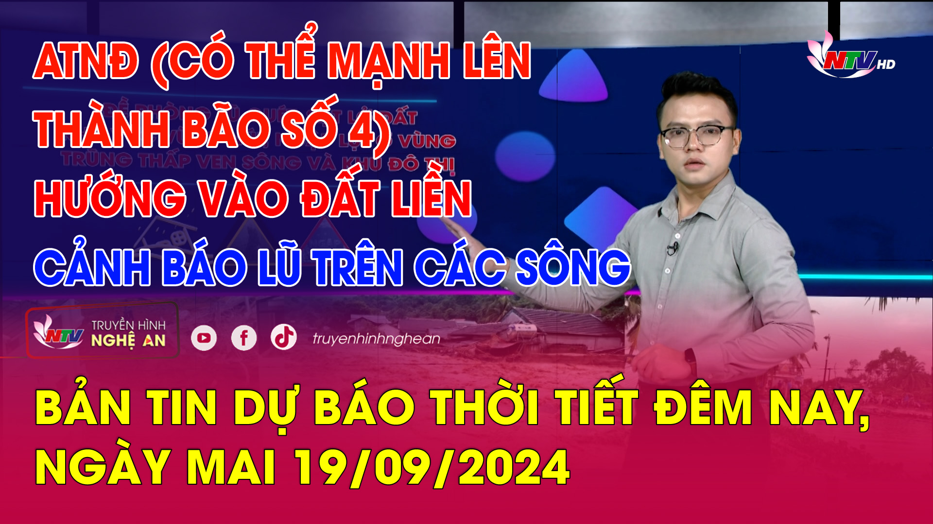 Bản tin Dự báo thời tiết đêm nay, ngày mai 19/09/2024