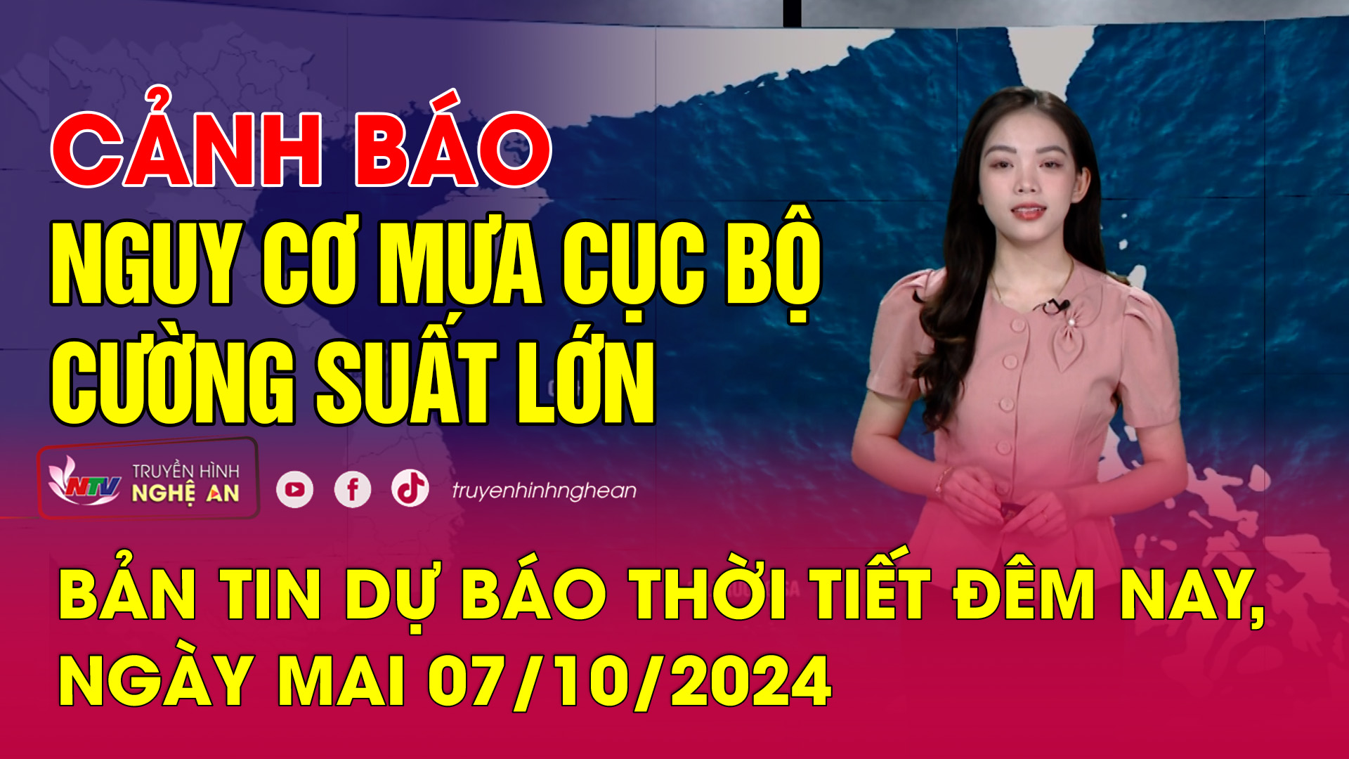 Bản tin Dự báo thời tiết đêm nay, ngày mai 07/10/2024