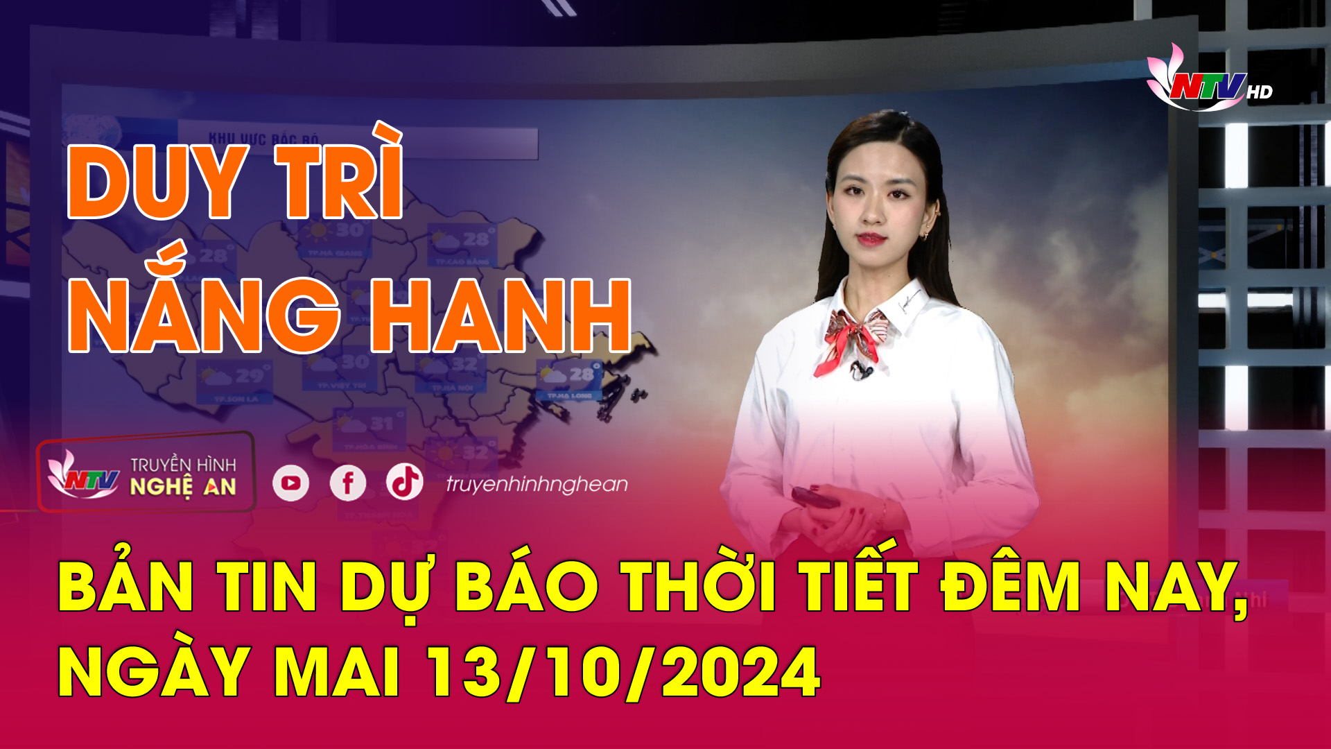 Bản tin Dự báo thời tiết đêm nay, ngày mai 13/10/2024