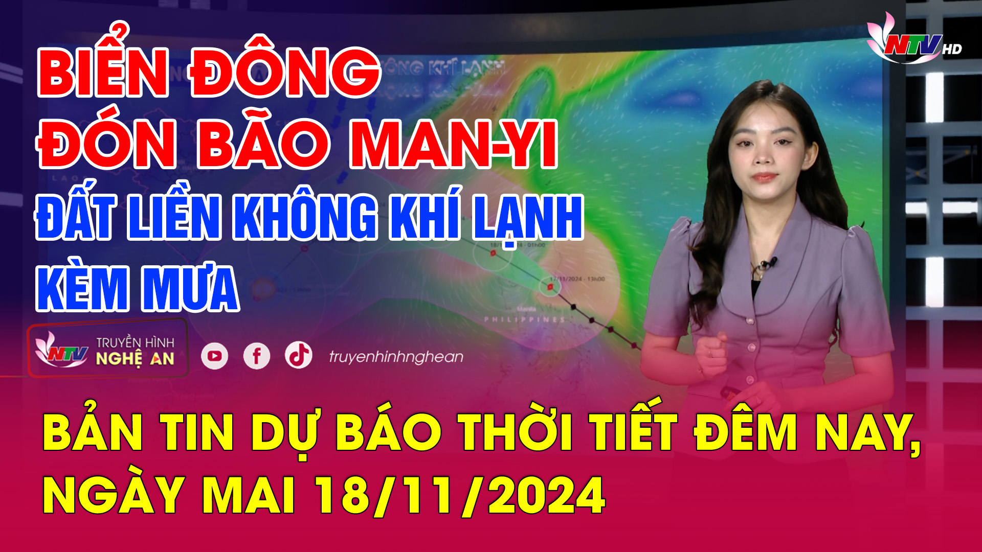 Bản tin Dự báo thời tiết đêm nay, ngày mai 18/11/2024