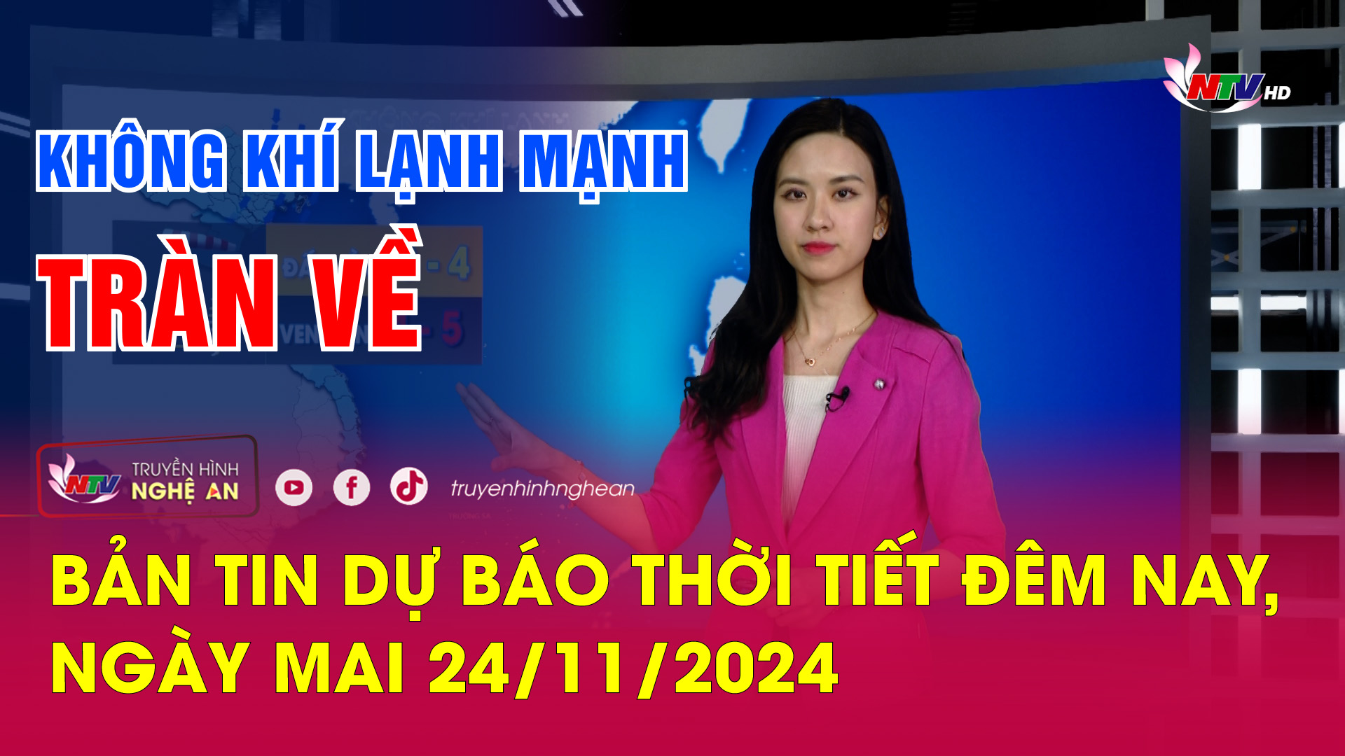 Bản tin Dự báo thời tiết đêm nay, ngày mai 24/11/2024