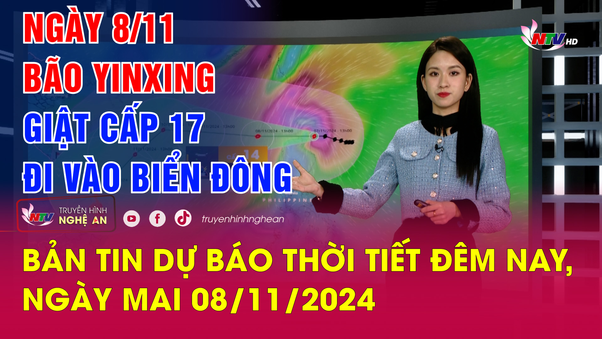 Bản tin Dự báo thời tiết đêm nay, ngày mai 08/11/2024