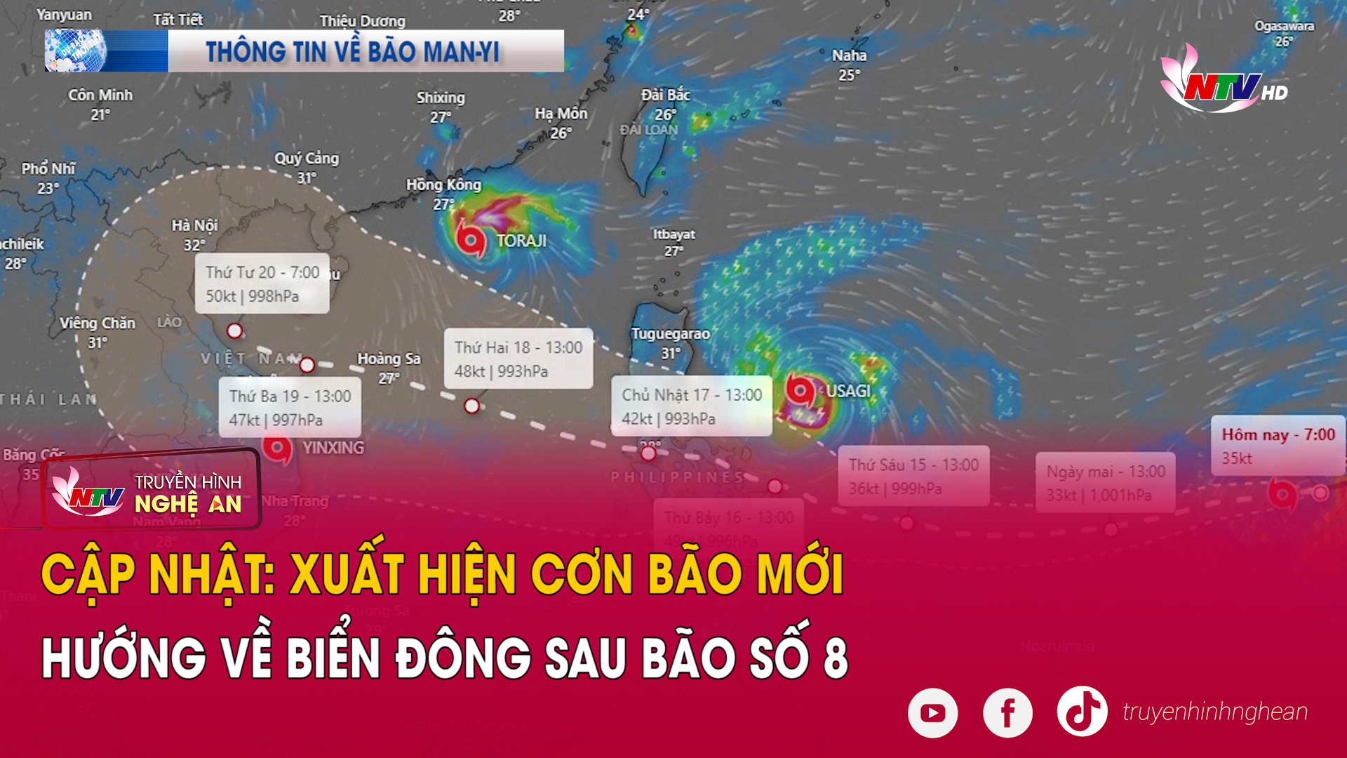 Cập nhật: Xuất hiện cơn bão mới hướng về biển Đông sau bão số 8