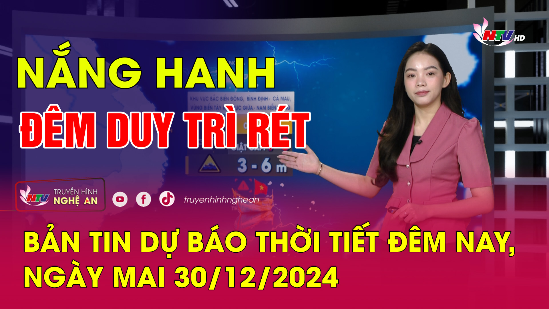 Bản tin Dự báo thời tiết đêm nay, ngày mai 30/12/2024