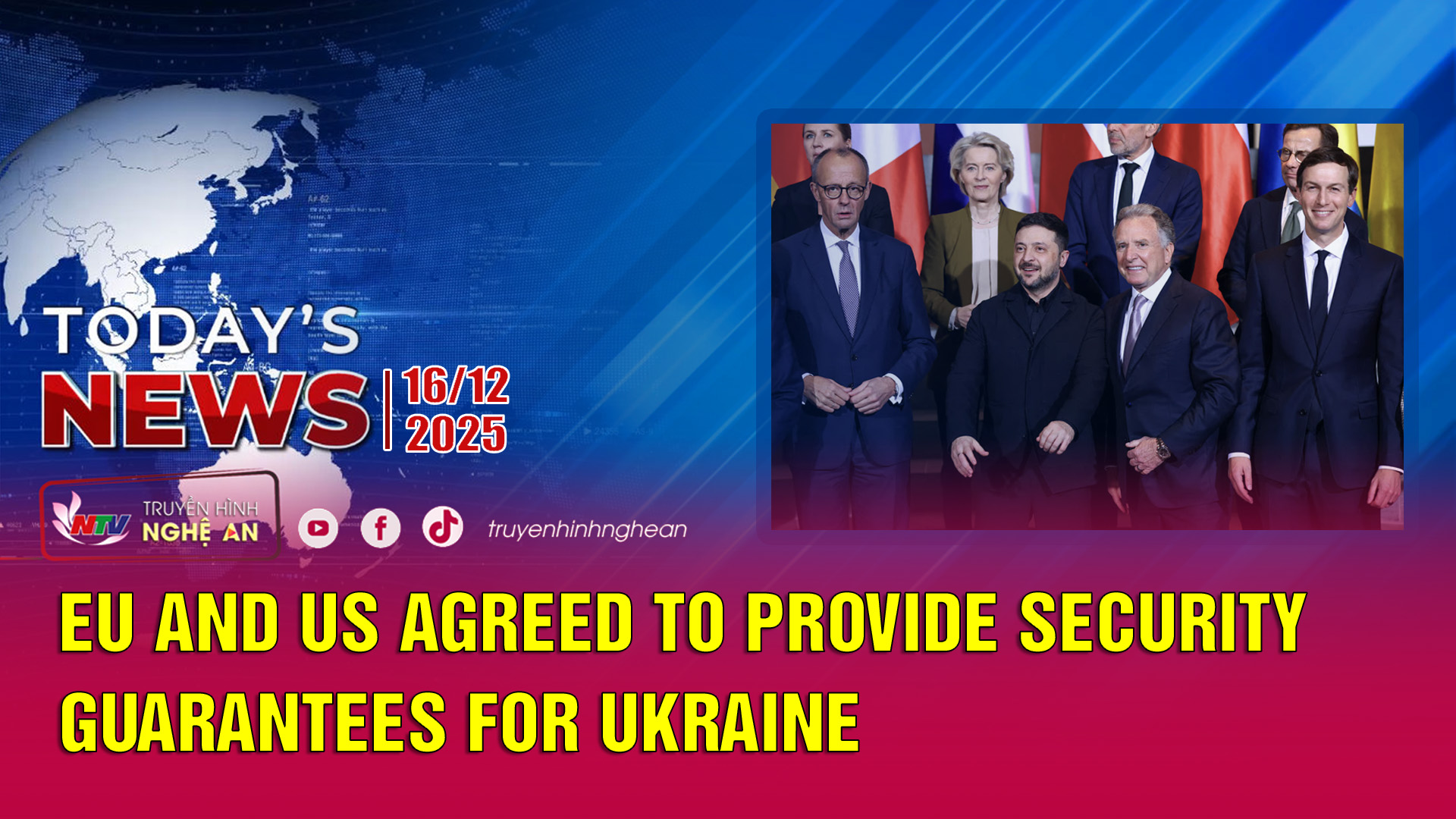Today's News 16/12/2025: EU and US agreed to provide security guarantees for Ukraine