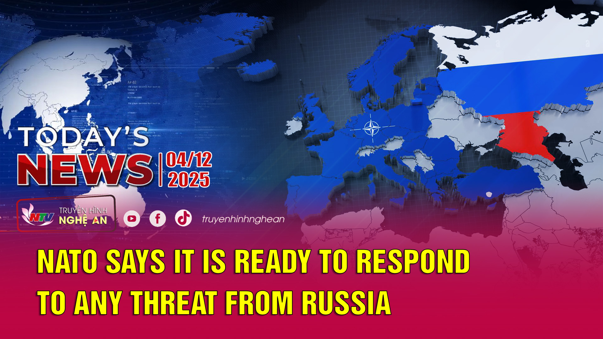 Today's News 04/12/2025: NATO says it is ready to respond to any threat from Russia