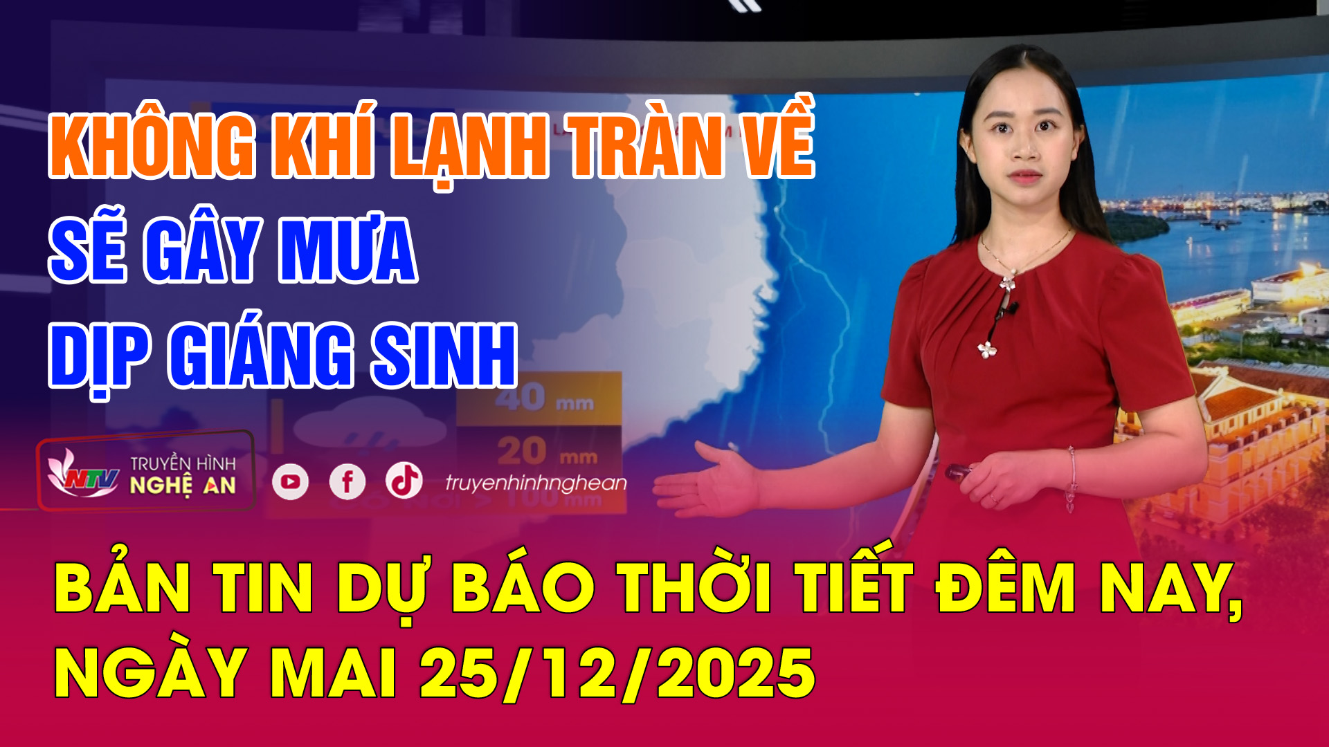 Bản tin Dự báo thời tiết đêm nay, ngày mai 25/12/2025