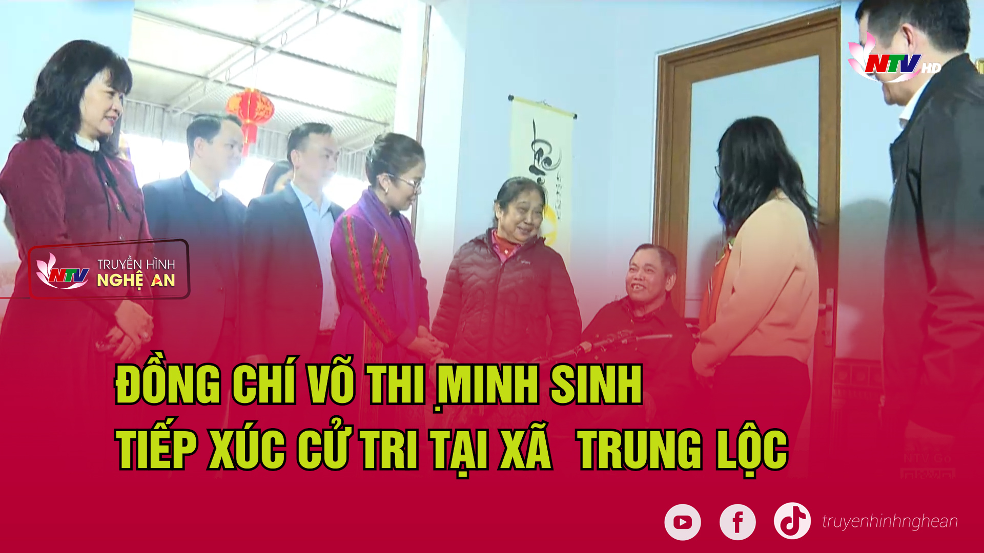 Đồng chí Võ Thị Minh Sinh tiếp xúc cử tri tại xã  Trung Lộc