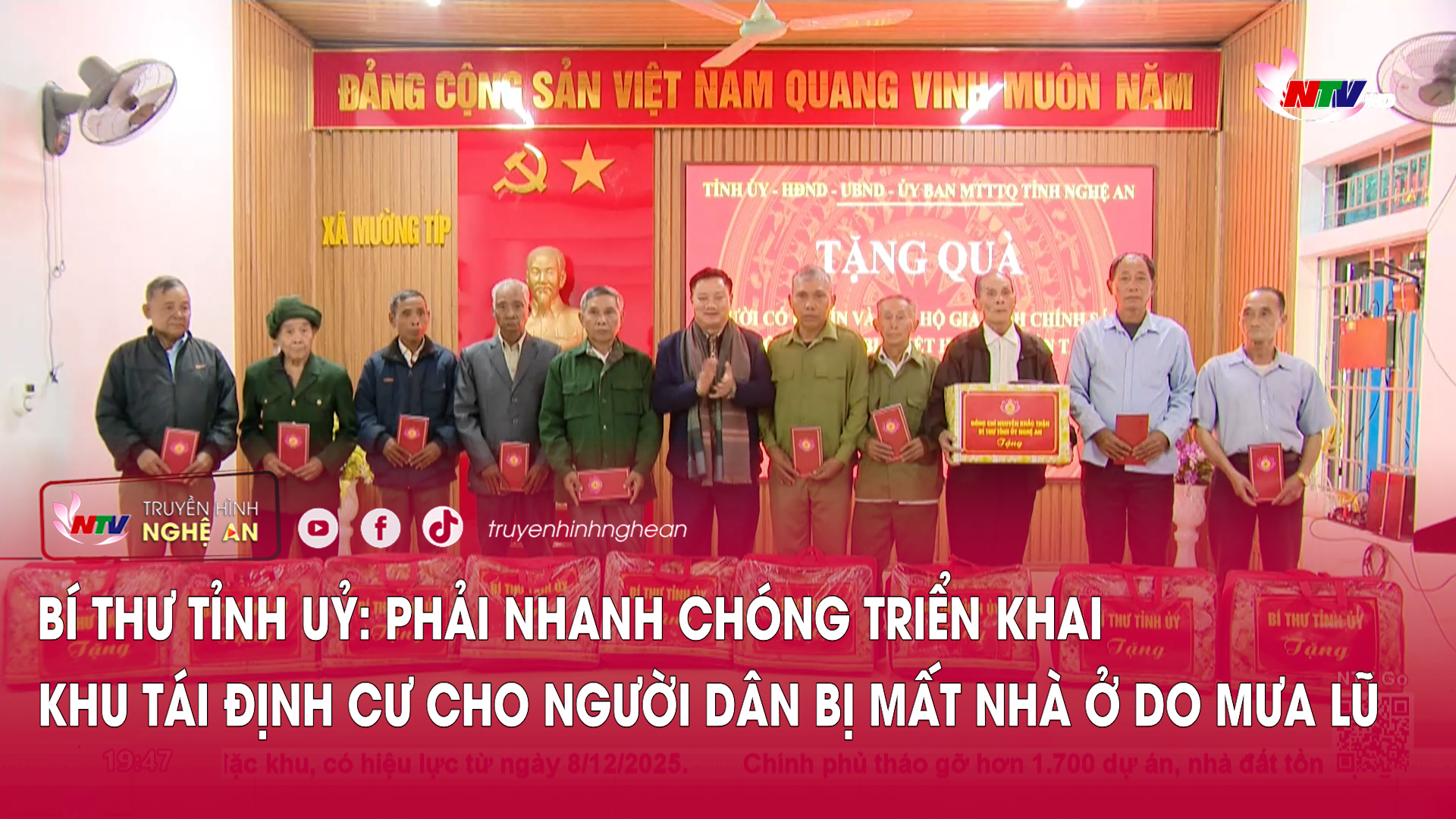 Bí thư Tỉnh uỷ: Phải nhanh chóng triển khai khu tái định cư cho người dân bị mất nhà ở do mưa lũ