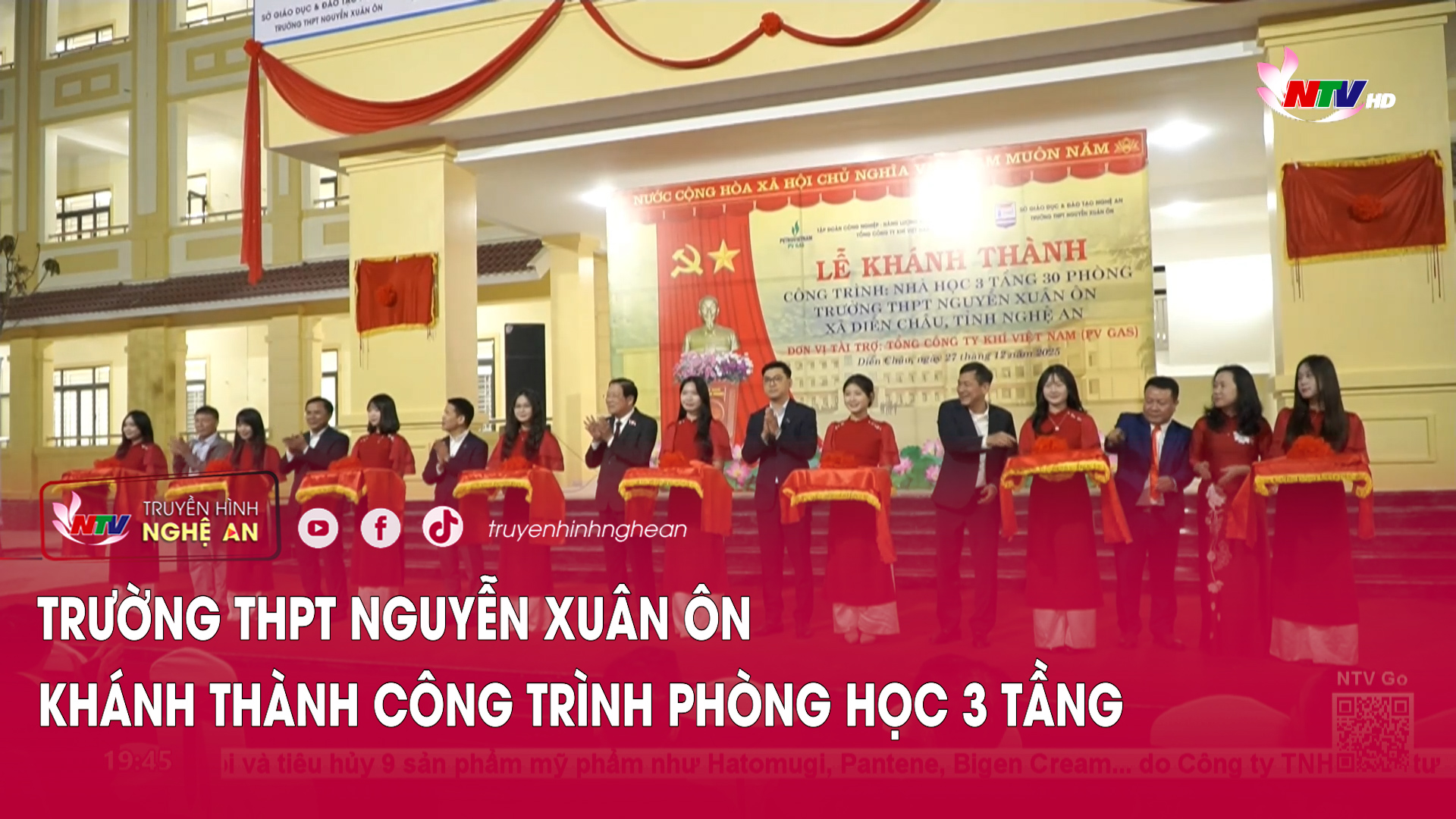 Trường THPT Nguyễn Xuân Ôn khánh thành công trình phòng học 3 tầng
