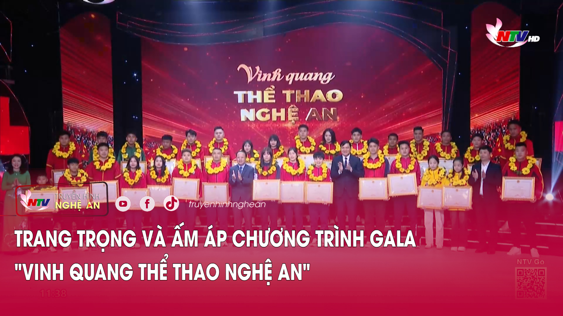 Trang trọng và ấm áp Chương trình Gala "Vinh quang thể thao Nghệ An"