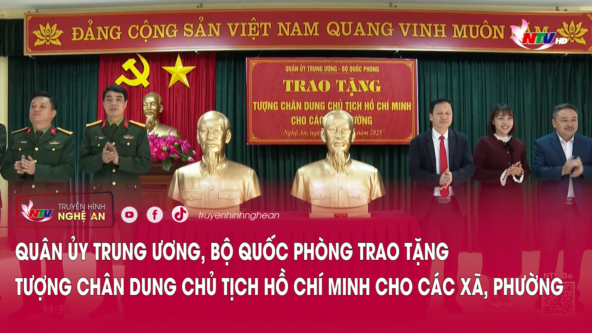 Quân ủy Trung Ương, Bộ Quốc phòng trao tặng tượng chân dung Chủ tịch Hồ Chí Minh cho các xã, phường