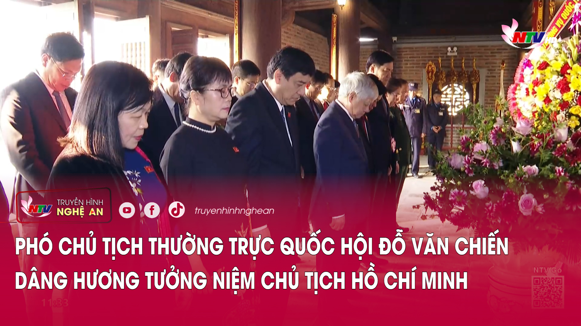 Phó Chủ tịch thường trực Quốc hội Đỗ Văn Chiến dâng hương tưởng niệm Chủ tịch Hồ Chí Minh