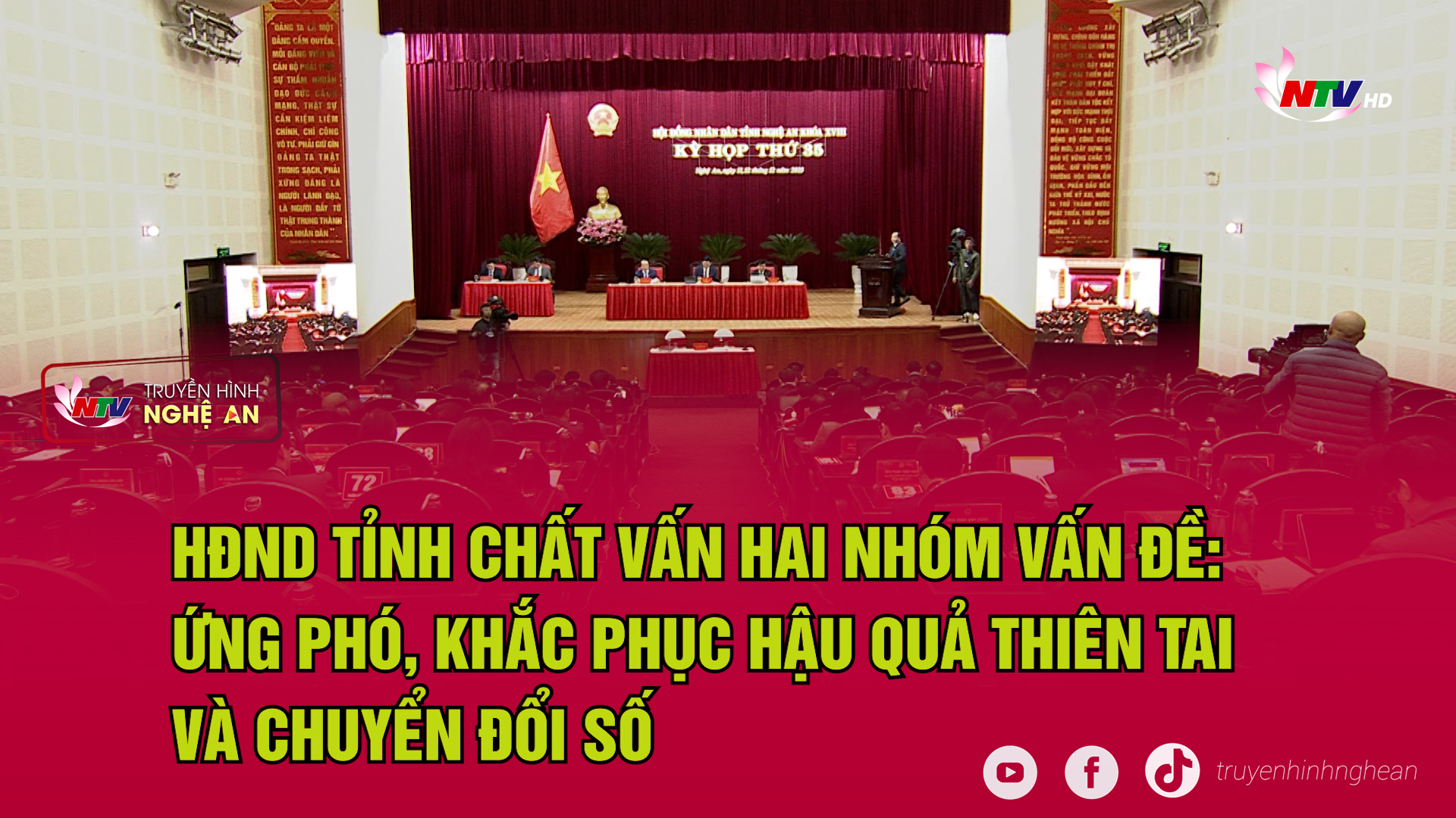 HĐND tỉnh chất vấn hai nhóm vấn đề: ứng phó, khắc phục hậu quả thiên tai và Chuyển đổi số